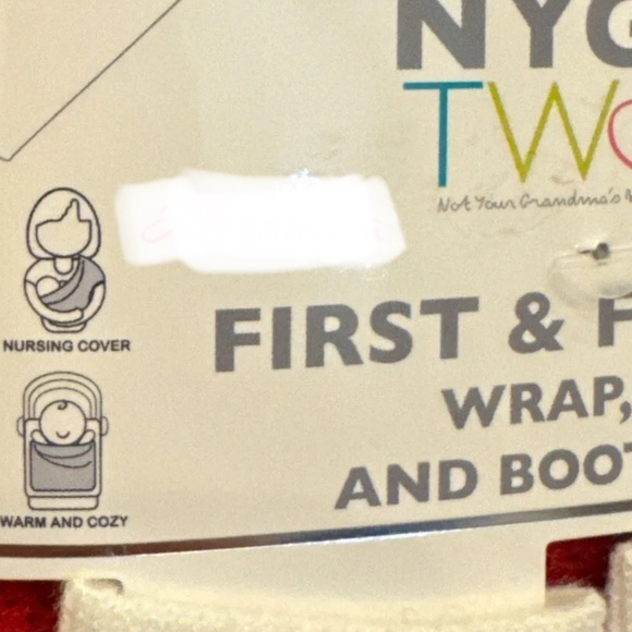 NYGB First & Forever Wrap, Hat and Booties Set Christmas Candy Cane New Born - Picture 3 of 4